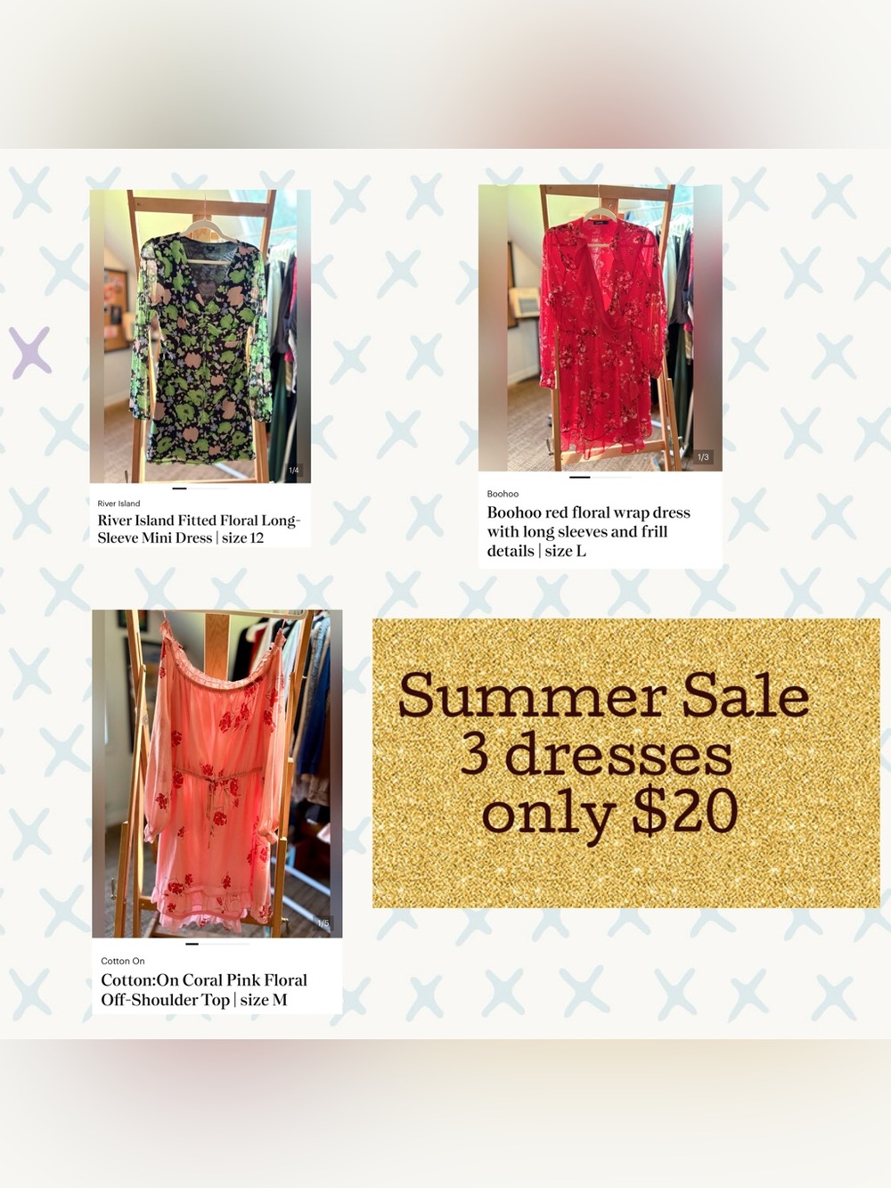 Summer Clearance - 3 dresses for $20